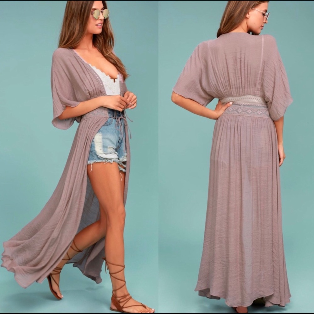Lulus Embroidered Maxi Duster